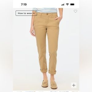 Jcrew factory high rise girlfriend chino new never worn